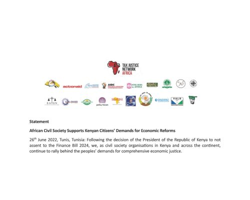 African Civil Society Supports Kenyan Citizens’ Demands for Economic Reforms