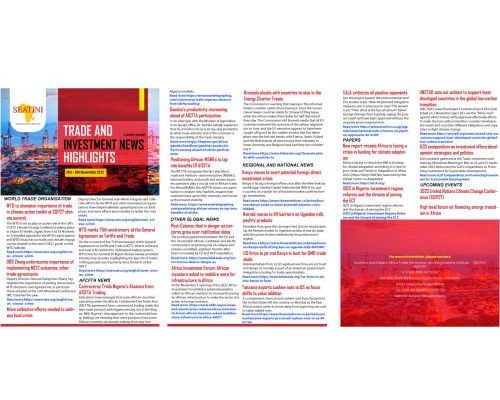 TRADE AND INVESTMENT NEWS HIGHLIGHTS | 31st October – 6th November 2022