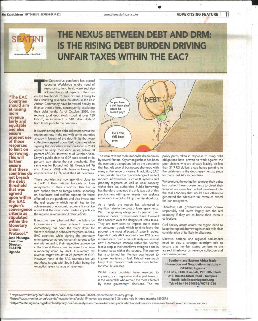 The Nexus Between Debt and DRM: Is the Rising Debt Burden Driving Unfair Taxes Within The EAC Region
