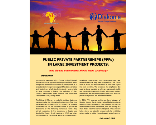 Public Private Partnerships: Why the EAC should deal consciously