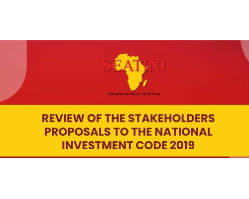 REVIEW OF THE STAKEHOLDERS PROPOSALS TO THE NATIONAL INVESTMENT CODE 2019