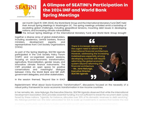News Update: A Glimpse of SEATINI’s Participation in the 2024 IMF and World Bank Spring Meetings