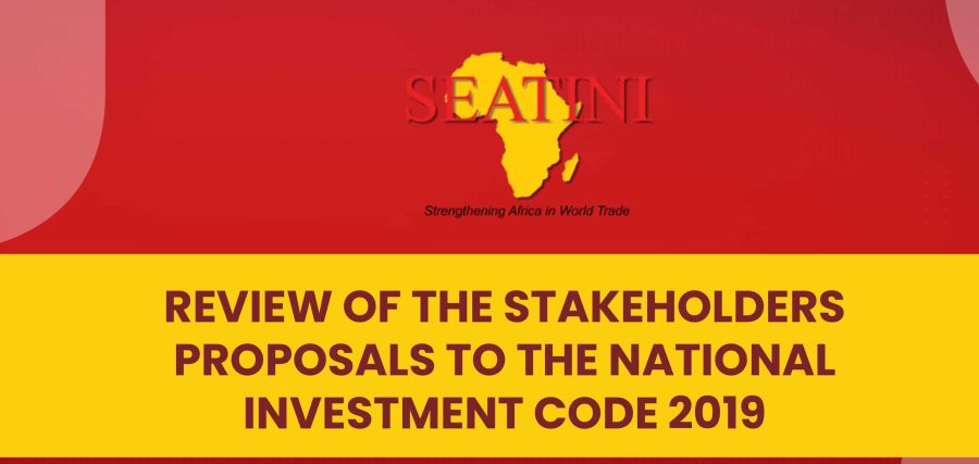 REVIEW OF THE STAKEHOLDERS PROPOSALS TO THE NATIONAL INVESTMENT CODE 2019