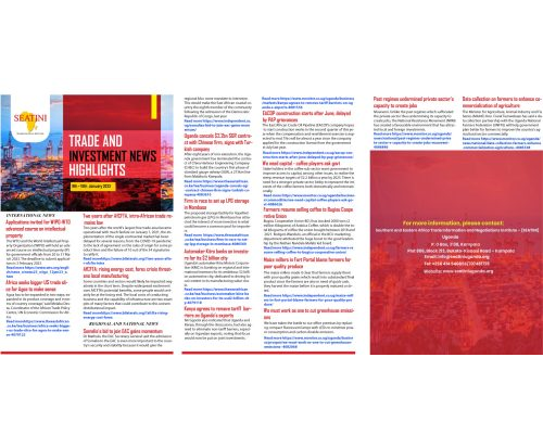 Trade and Investment News Highlights│9th – 15th January 2023