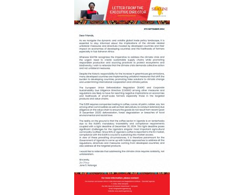 LETTER FROM THE EXECUTIVE DIRECTOR, SEATINI UGANDA
