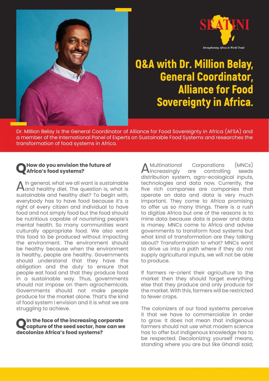 Q&A With Dr. Million Belay, General Coordinator, AFSA