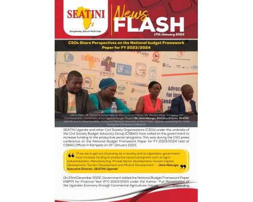 CSOs Share Perspectives on the National Budget Framework Paper for FY 2023/2024