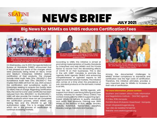 Big News for MSMEs as UNBS Reduces Certification Fees