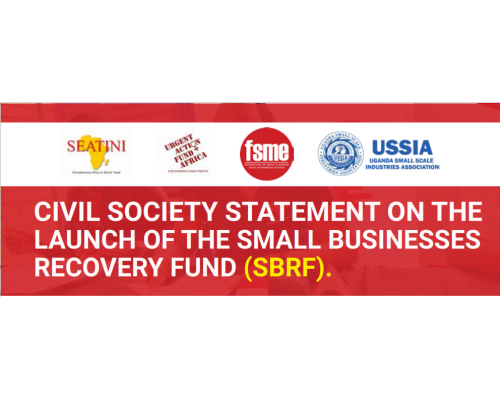 CIVIL SOCIETY STATEMENT ON THE  LAUNCH OF THE SMALL BUSINESSES  RECOVERY FUND (SBRF)