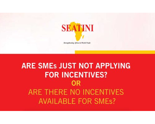 Are SMEs Just Not Applying for Incentives? Or Are There No Incentives Available for SMEs