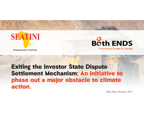 Policy Brief on Exiting the Investor State Dispute Settlement Mechanism: An initiative to phase out a major obstacle to climate action.