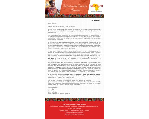 Letter from the Executive Director | 07 July 2023